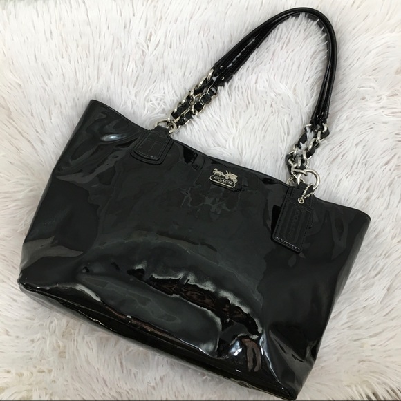 Coach Patent Leather Madison Shoulder Tote
